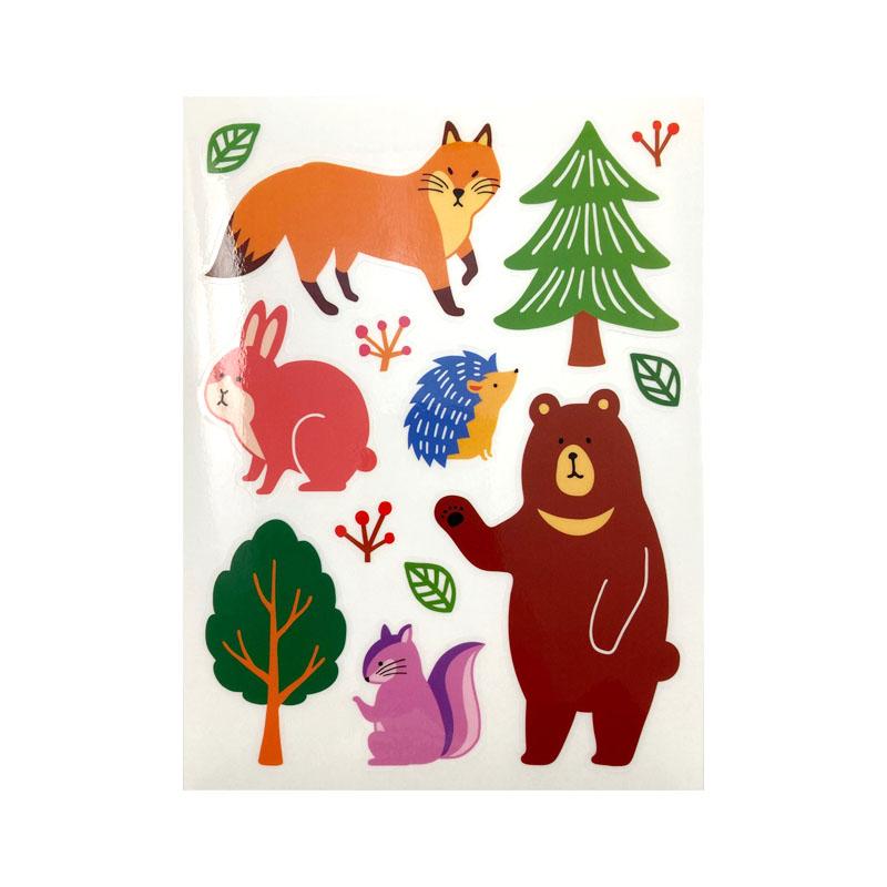 Transparent Decoration Sticker Sheet 4 Forest Animals