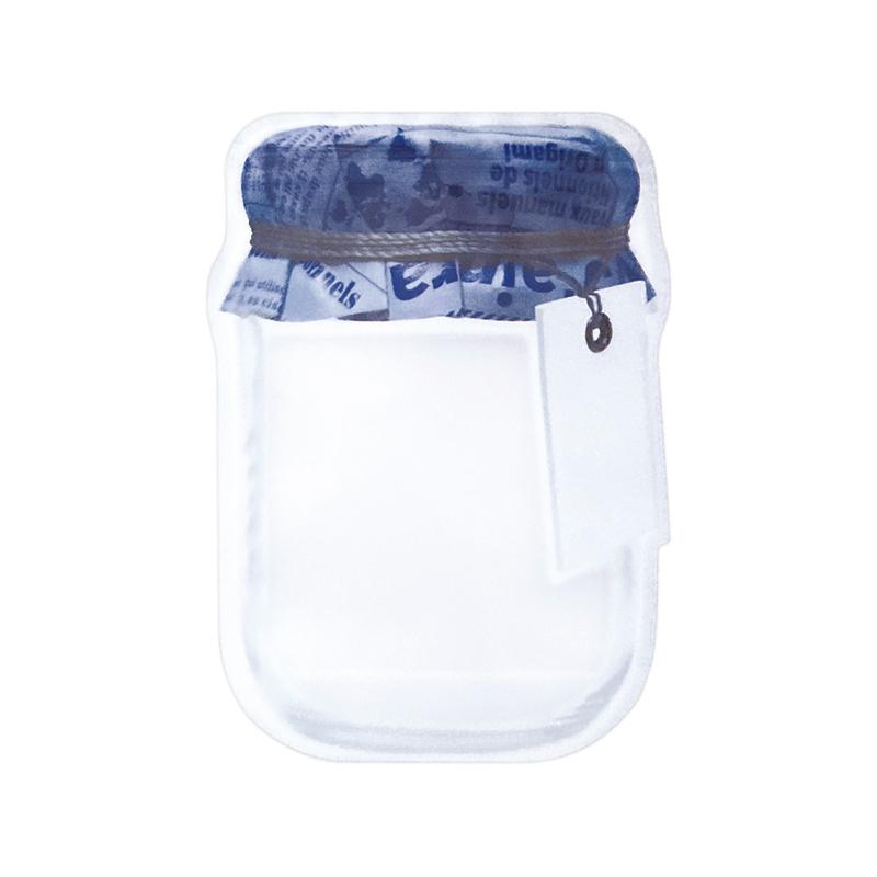 Re-Sealable Storage Bag M Size English Blue