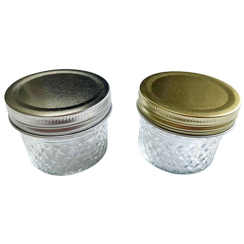 Glass Canister Diamond Pattern 120ml