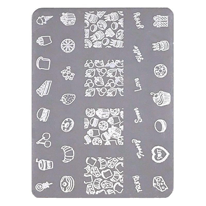 Plate -For Fingernail Stamp - Sweets-
