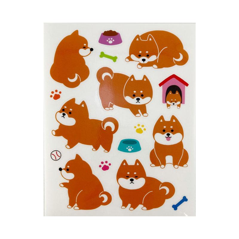 Transparent Decoration Sticker Sheet 4 Shiba Dog