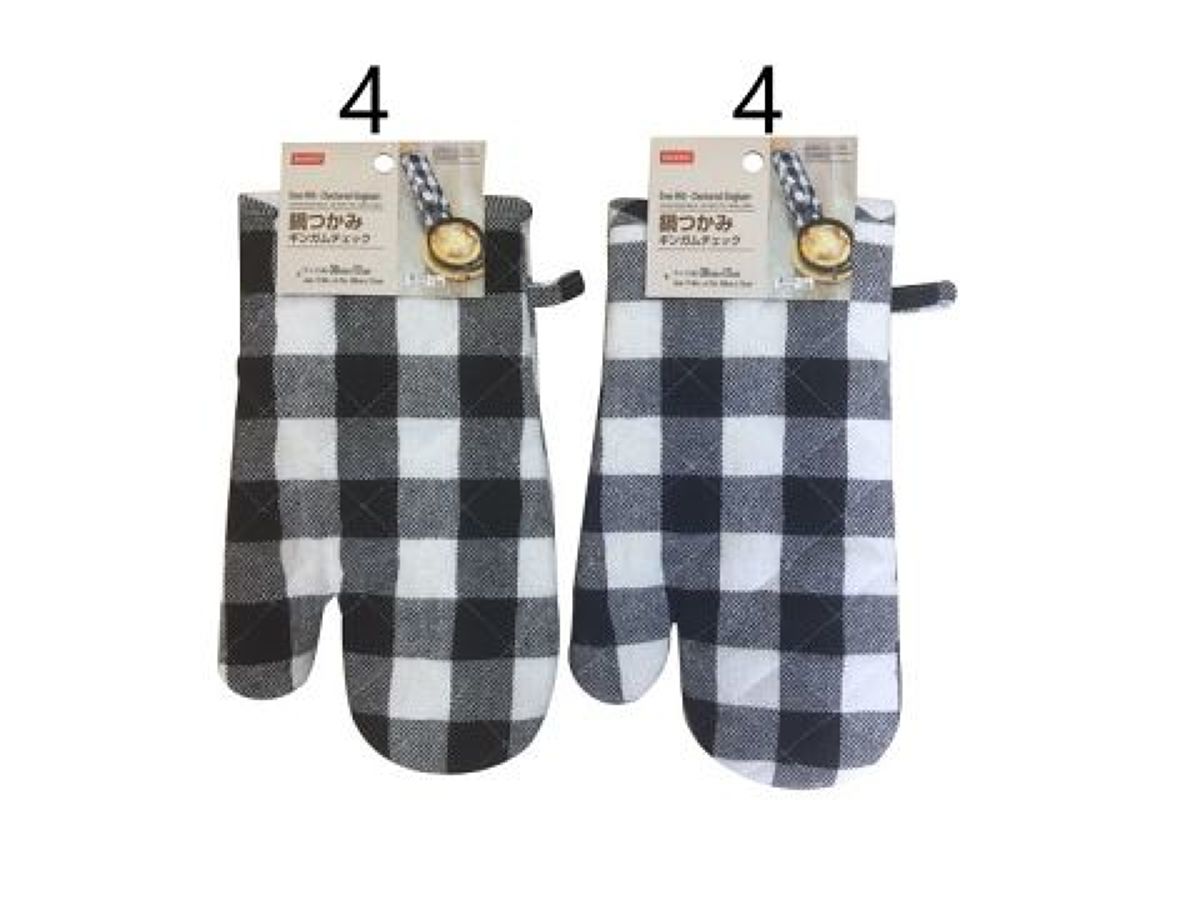 Oven Mitt -Checkered Gingham - 30Cm X 17Cm - 11.8I