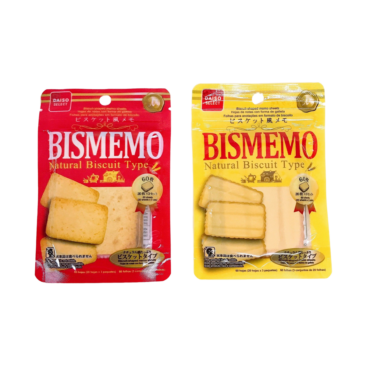 Biscuit-Shaped Memo Sheets