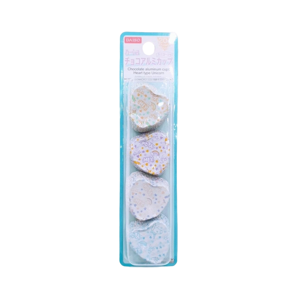 Chocolate Aluminum Cups Heart Unicorn
