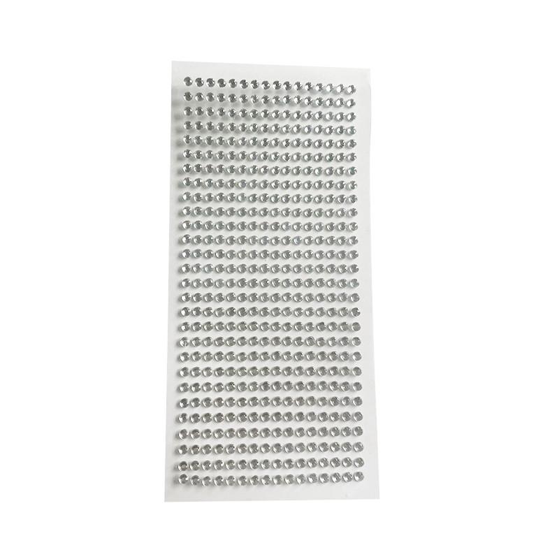 3mm Rhinestone Silver Sticker