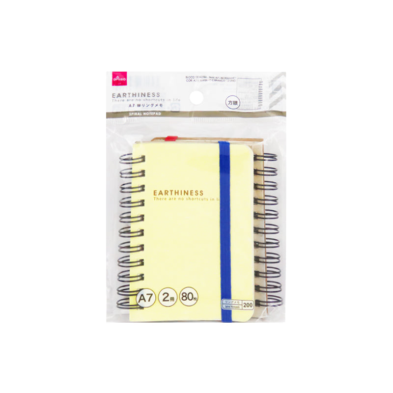 A7 Spiral Notepad 2pcs Navy/White