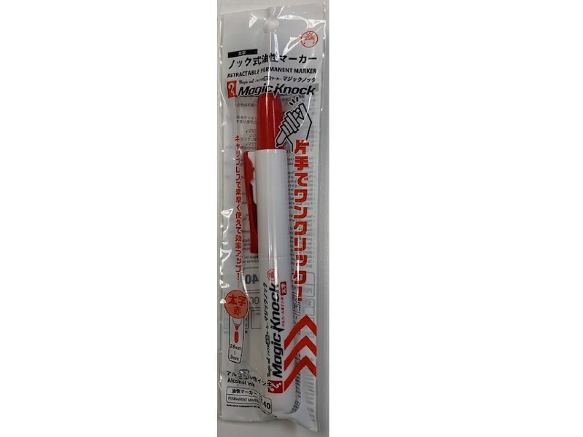 Retractable Permanent Marker Jumbo Red
