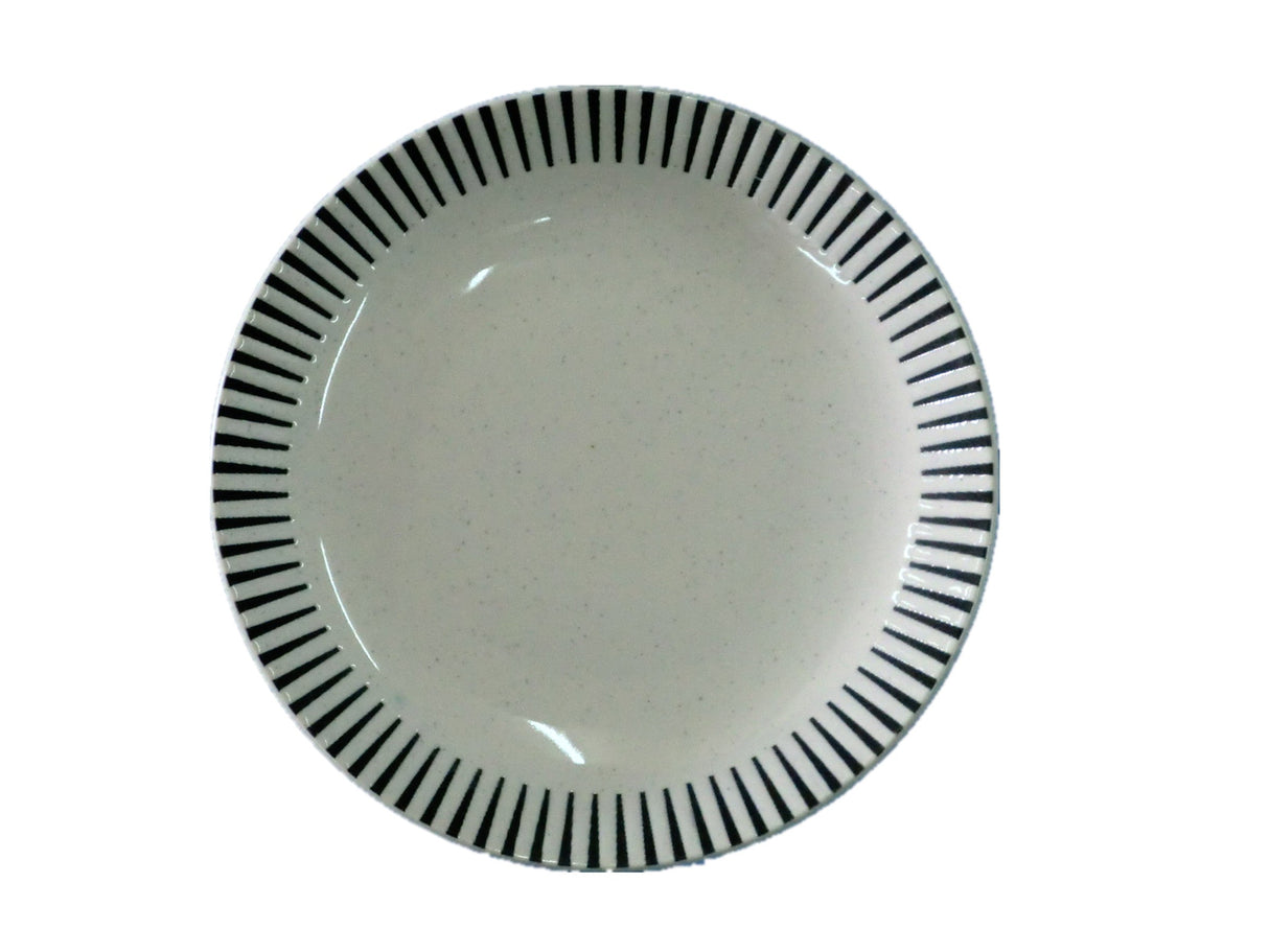 Plate Modern Stripe White 14cm x 2.5cm
