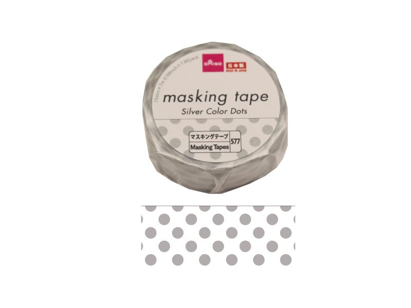 Masking Tape Silver Color Dots