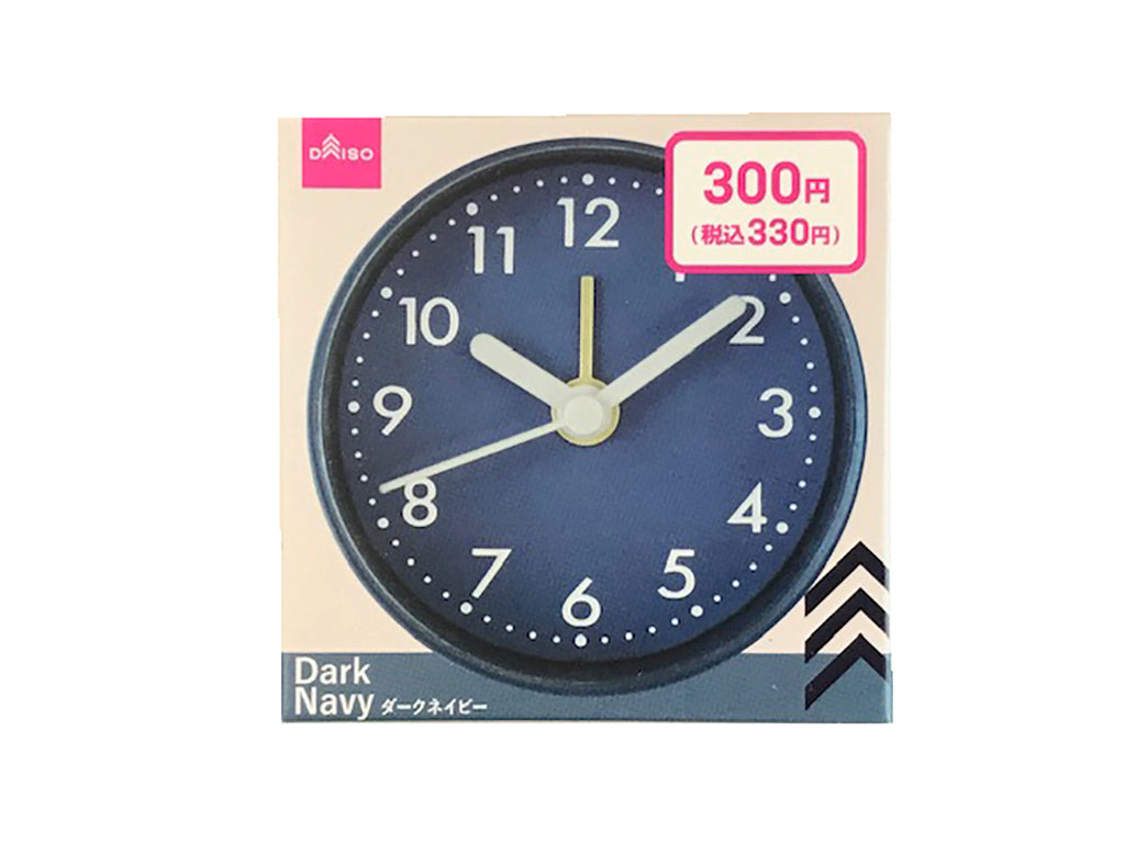 Mini Clock Round Dark Navy