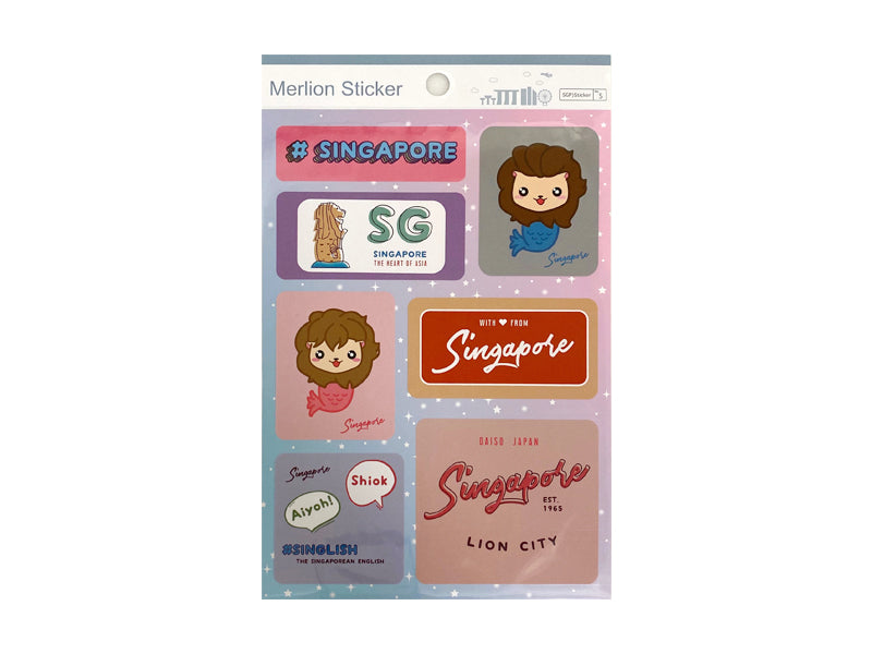 Singapore SG Merlion Sticker 2