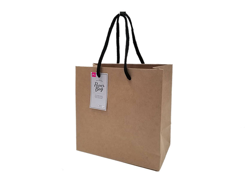 Embossing Craft Paper Bag Plain 19.5cm x 19.5cm x 11cm
