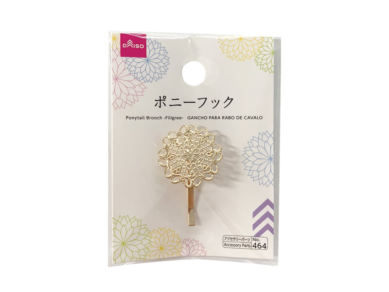 Ponytail Brooch -Filigree-