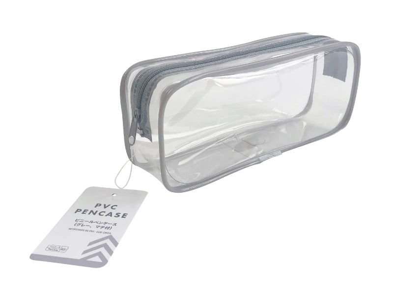 Pvc Pencase Gray with Gusset