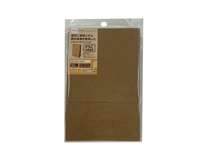 Gift Bag Kraft 6.69in x 4.33in x 2.36in