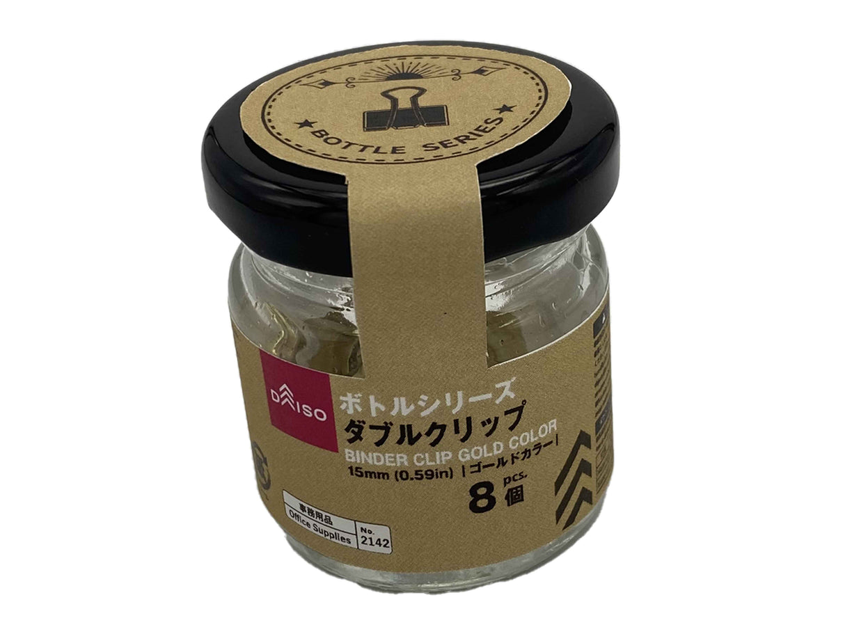 Bottle Series Binder Clip Gold Color 15mm