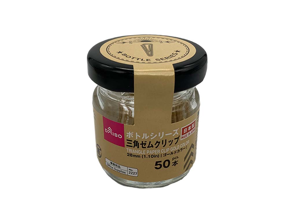 Bottle Series Triangle Paper Clip Gold Color 28mm