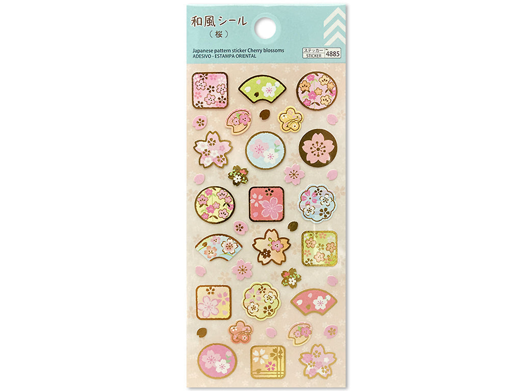 DAISO Japanese stickers Sheet Set of 10 Cherry blossom & Chinese plum  pattern