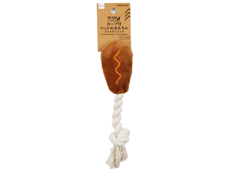 Pet Toys with Rope American Hotdog