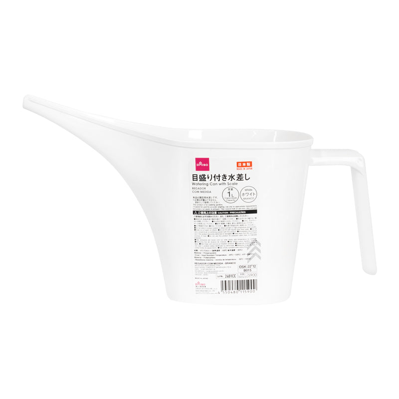 Watering Can with Scale - White