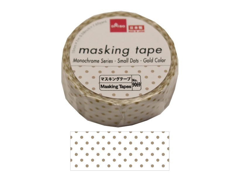Masking Tape Monochrome Series Small Dots Gold