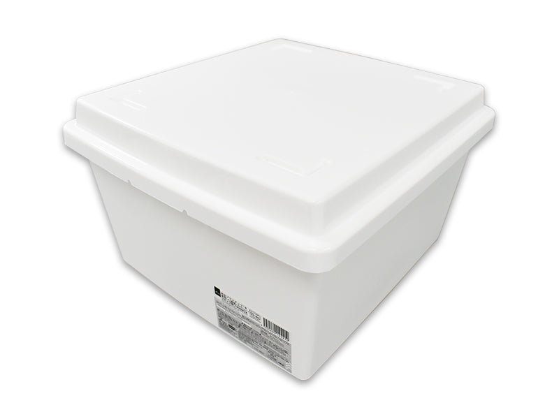 Recycled Plastic Box with Lid for Comics White 9.44in x 8.66in x 5.51in