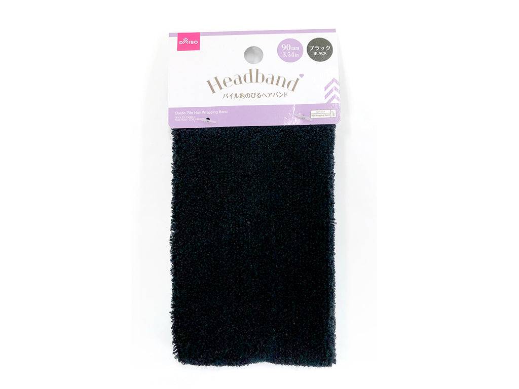 Elastic Pile Hair Wrapping Band -90mm - 3.54in - Black-