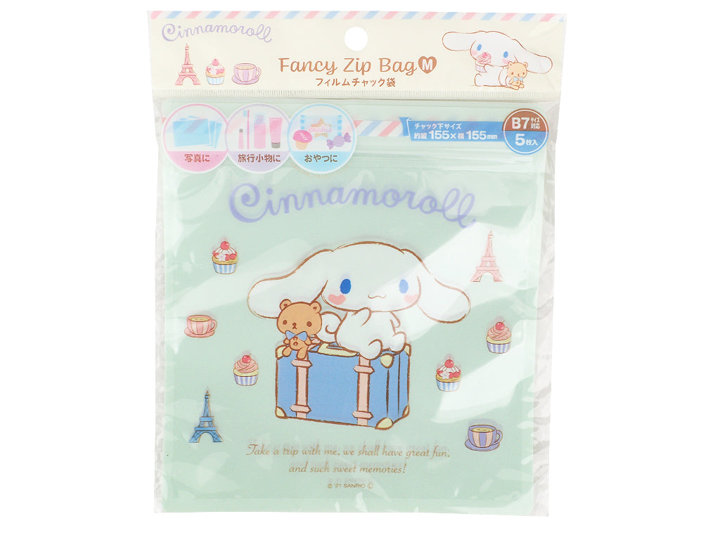 Film chuck bag M 5P Cinnamoroll – DAISO SINGAPORE