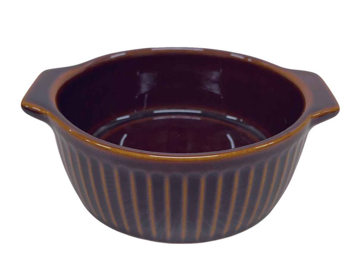 Stripe Emboss Round Bakeware Brown