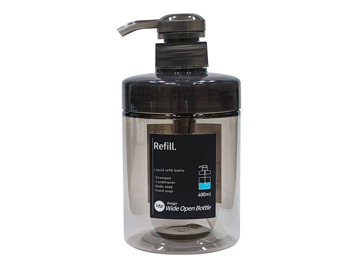 1DP Wide Mouth Pump Bottle 400ml Round Amber