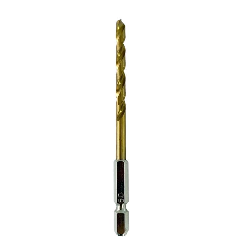 Titanium Coating Twist Drill 5.0Mm With Hex Bit