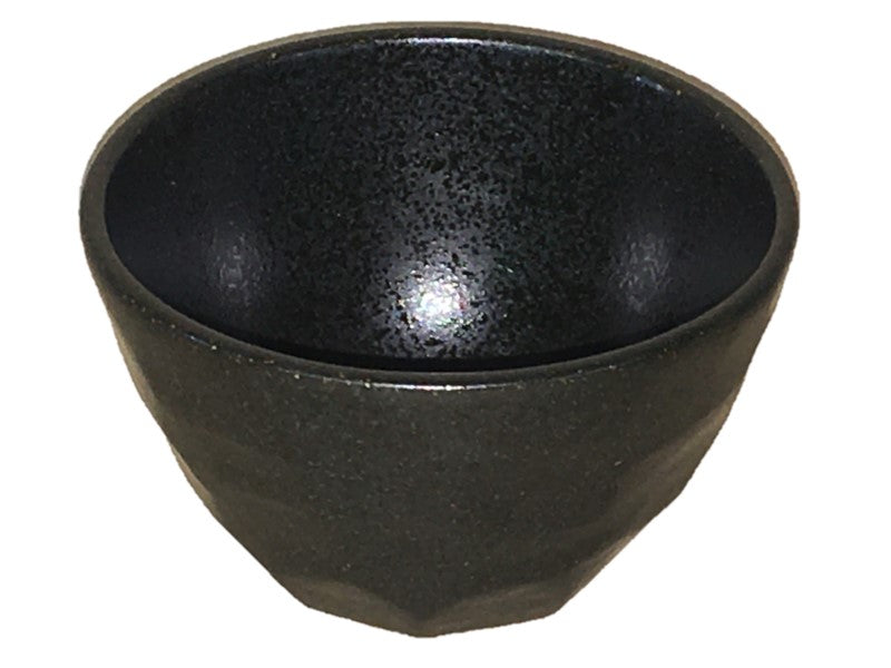 Kezuri shape small bowl Black Bizen 8x8x4.7cm