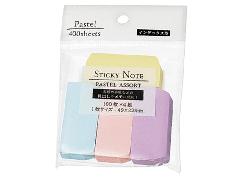 Index Type Sticky Note 49mm x 22mm Pastel