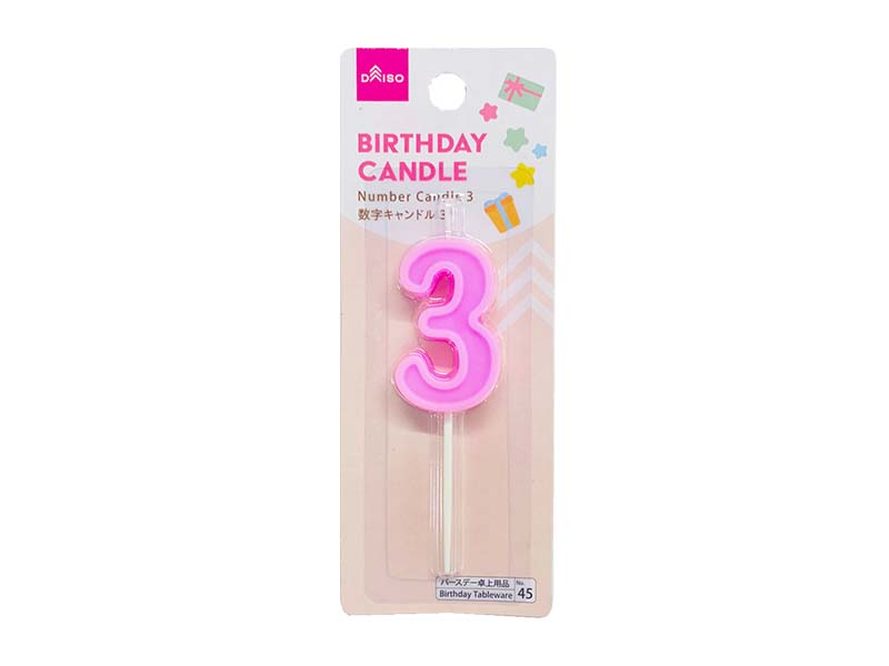 Number Candle  3